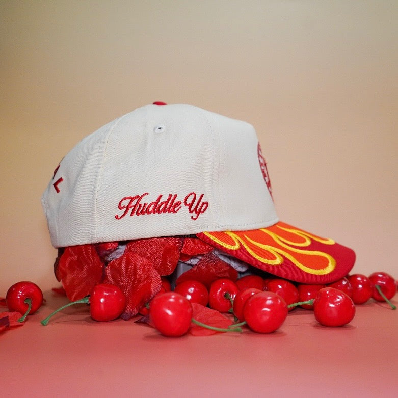 HUDDLE UP STAY-GLOBAL “Flame Crown” Fitted